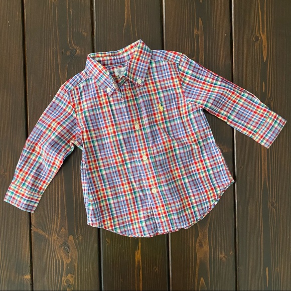 Ralph Lauren Other - Ralph Lauren Plaid Button Up Shirt size 12mo